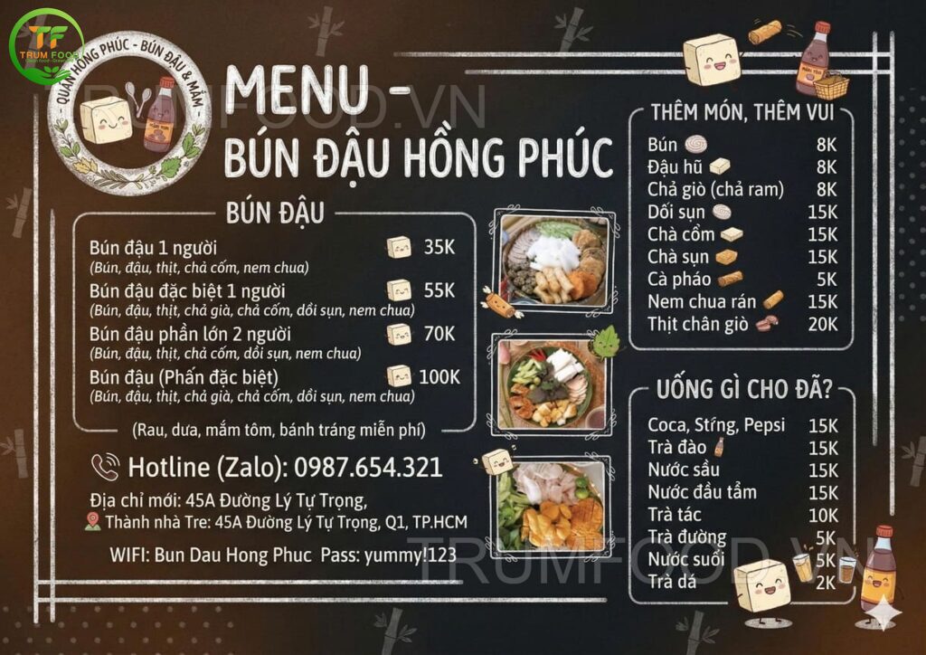Trang trí thêm hoa văn đơn giản giúp menu đẹp mắt hơn