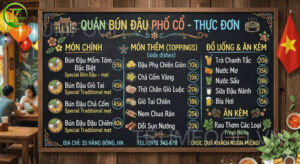 menu bố cục rõ ràng