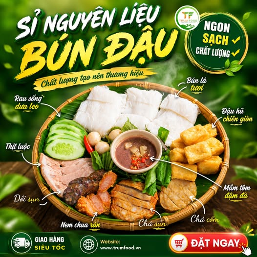 cung cấp nguyên liệu bún đậu mắm tôm