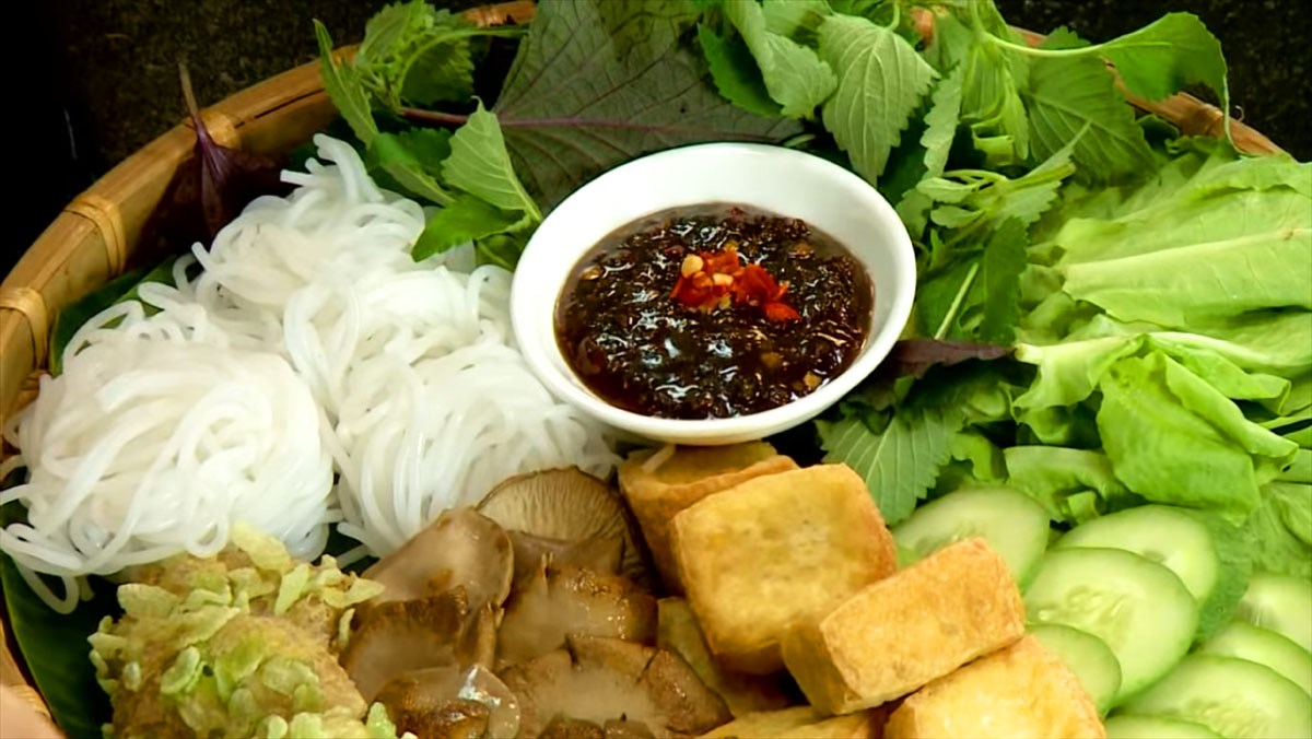 bún đậu mắm tôm chay