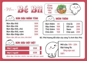 menu bún đậu online