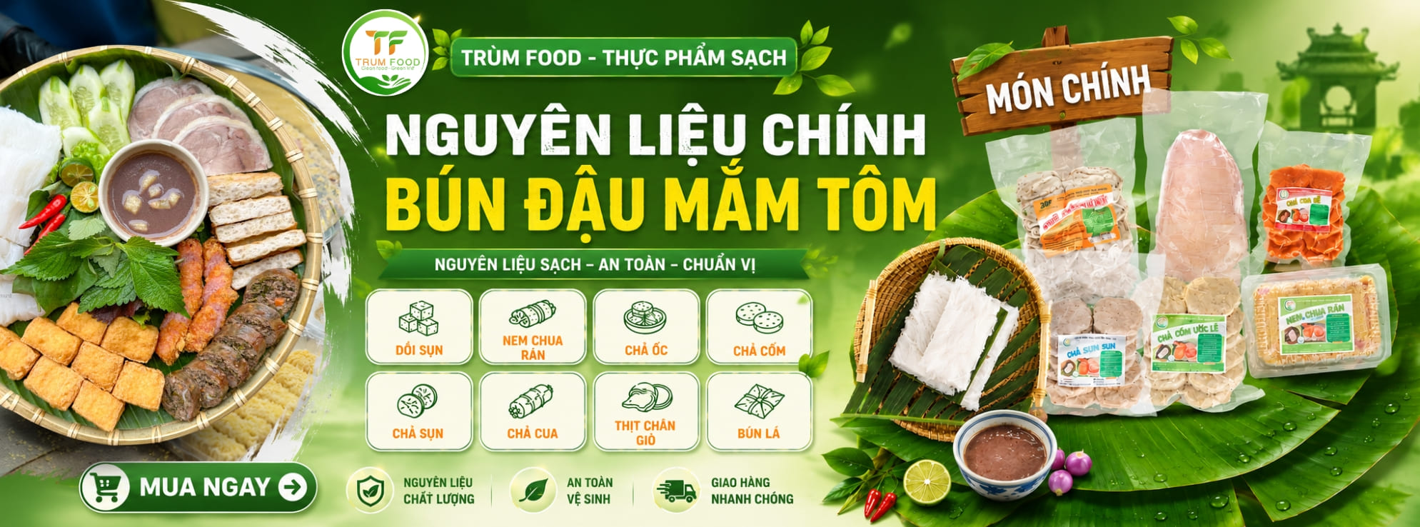 cung cấp nguyên liệu bún đậu